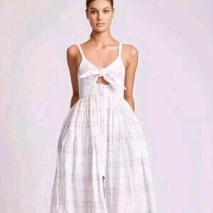 Shona Joy x Free people Plantation Tie Front Midi Dress